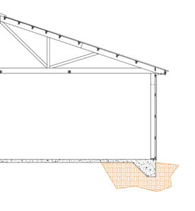 Building Foundation System 2 - Columns anchored to foundation